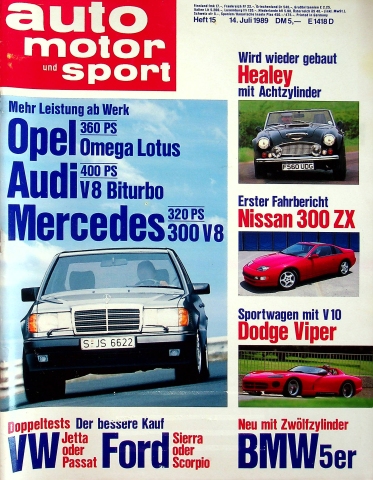 Deckblatt Auto Motor und Sport (15/1989)